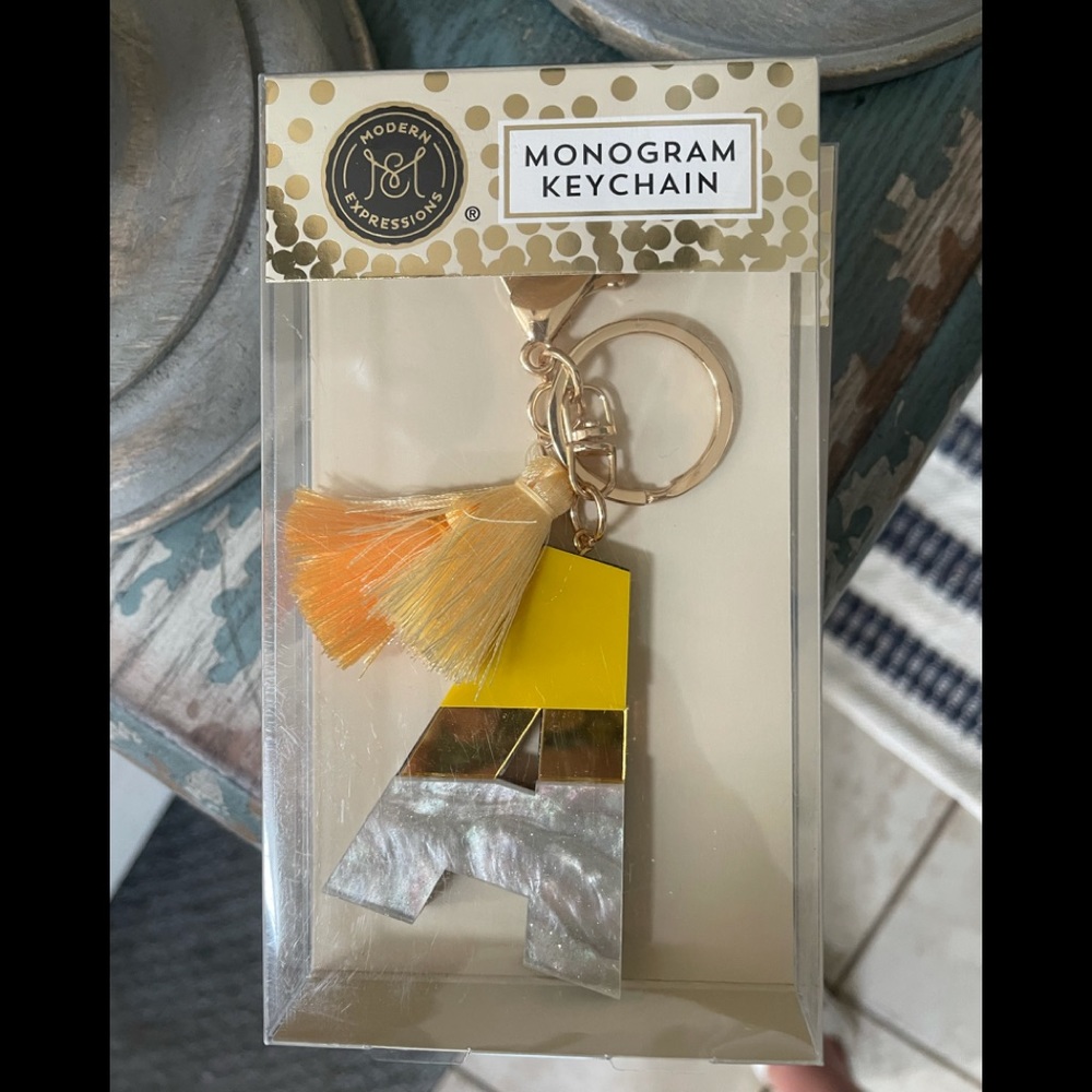 Monogrammed “A” keychain
